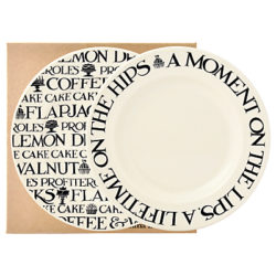 Emma Bridgewater Black Toast Plate, Set of 2, Black/White, Dia.16.5cm